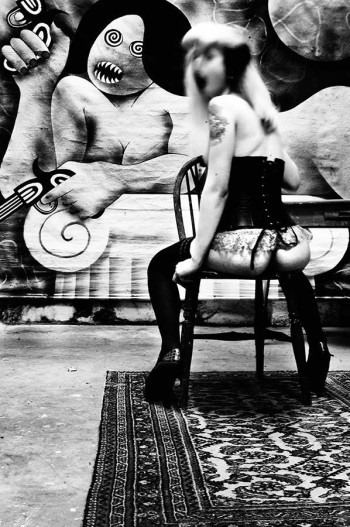 Erotic art photo of woman on chair